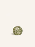 CAMOU - theelichthouder - glas - L 10,2 x W 9,3 x H 7,8 cm - groen