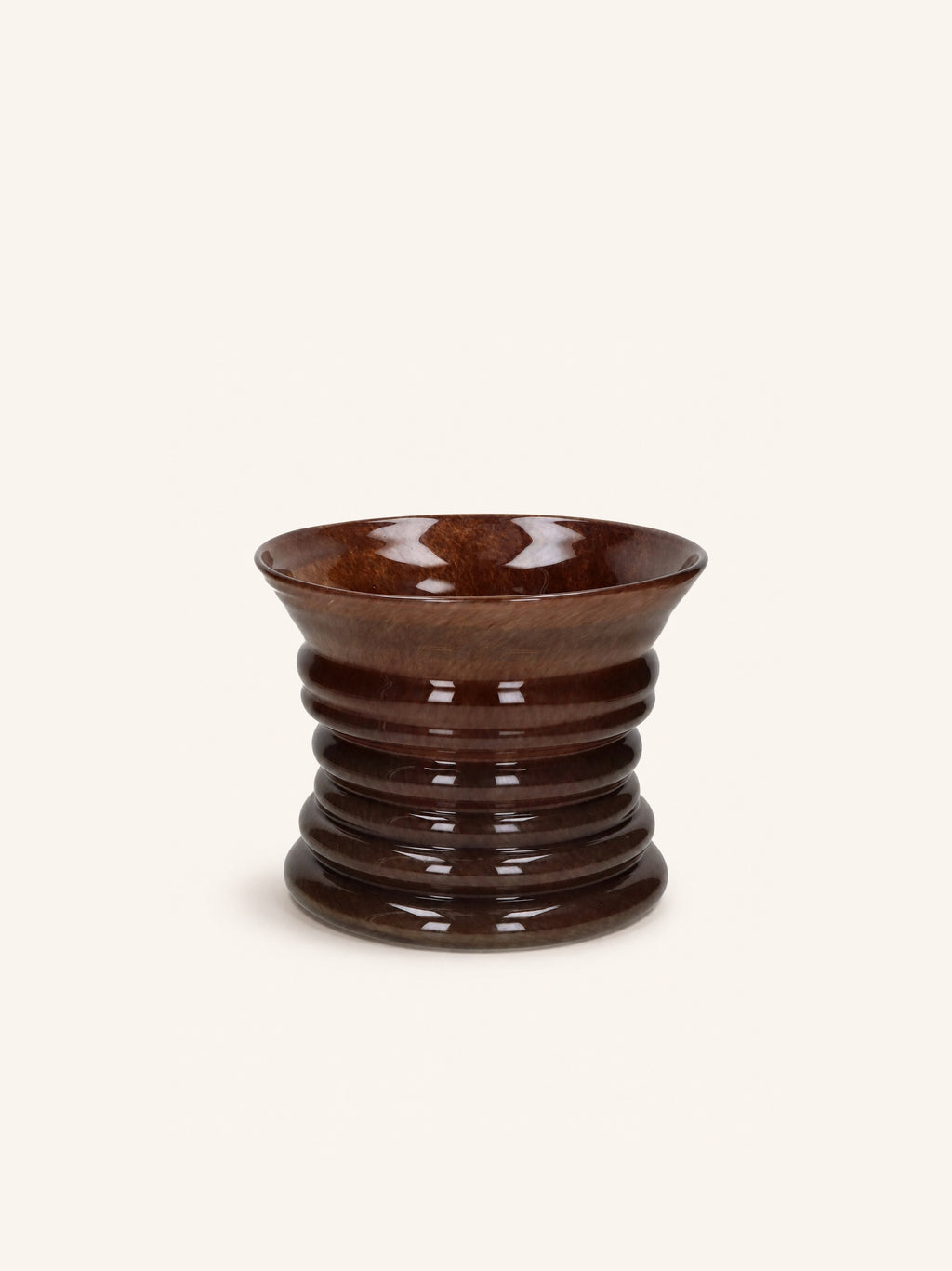 ORBIT - Vase / Windlicht - Glas - DIA 24,5 x H 20 cm - Braun