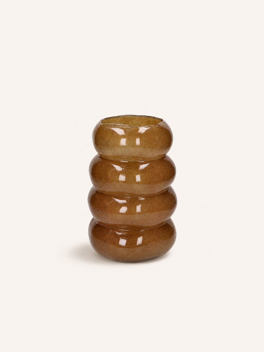 ORBIT - vase / lantern - glass - DIA 17 x H 24 cm - camel