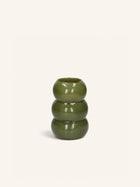 ORBIT - vase / candle holder - glass - DIA 13,5 x H 20 cm - olive green