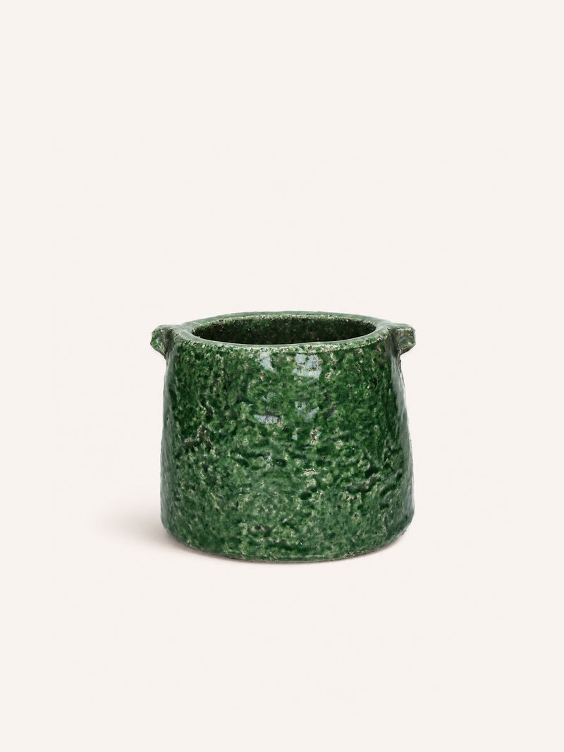 LUMU - pot - ceramic - DIA 18,5 x H 15 cm - green