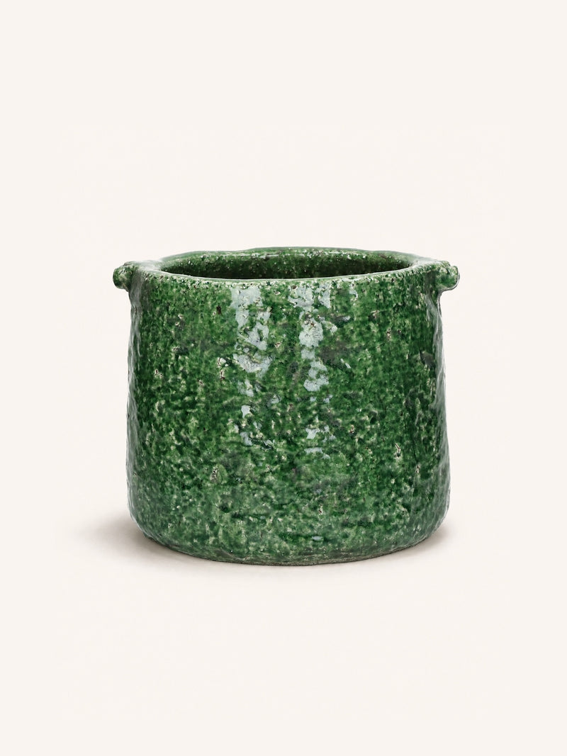 LUMU - pot - ceramic - DIA 23,5 x H 19,5 cm - green