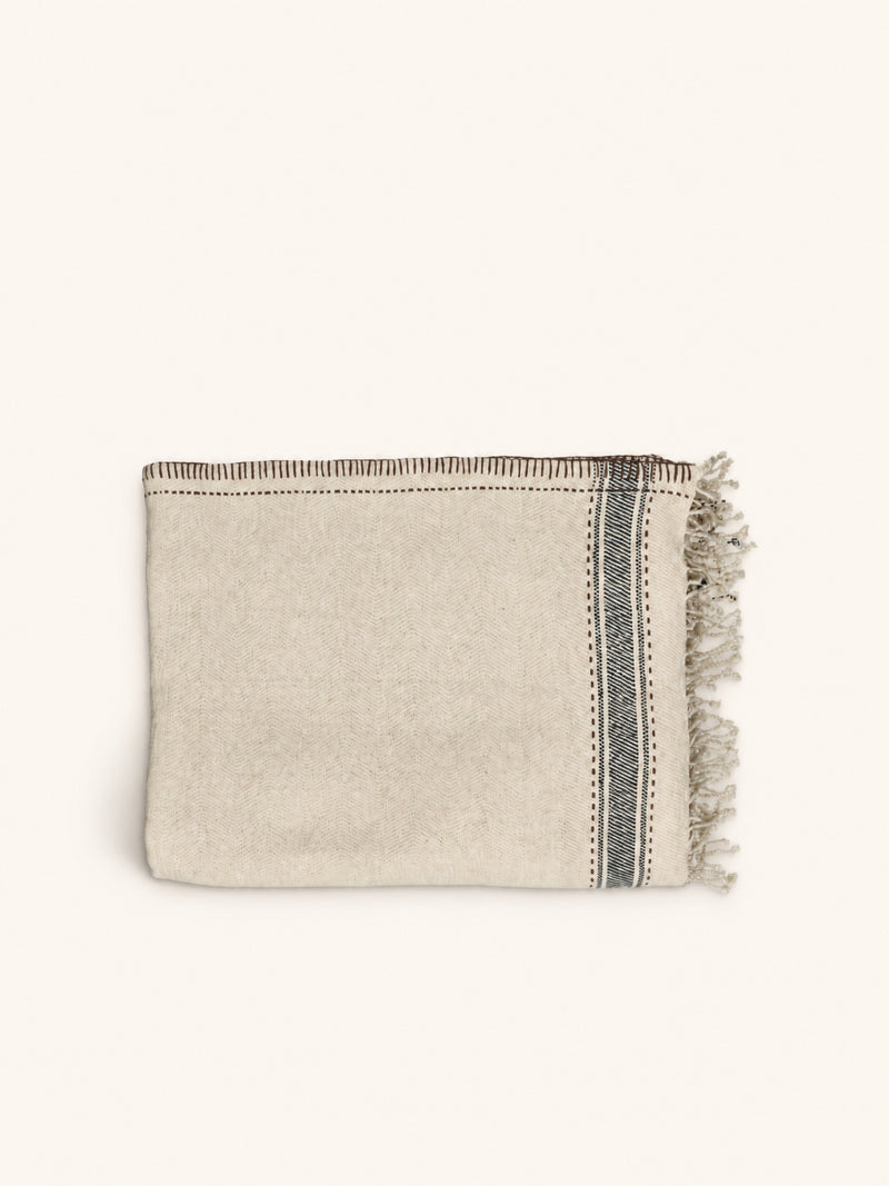 NOMAD - throw - cotton - L 200 x W 140 cm - brown