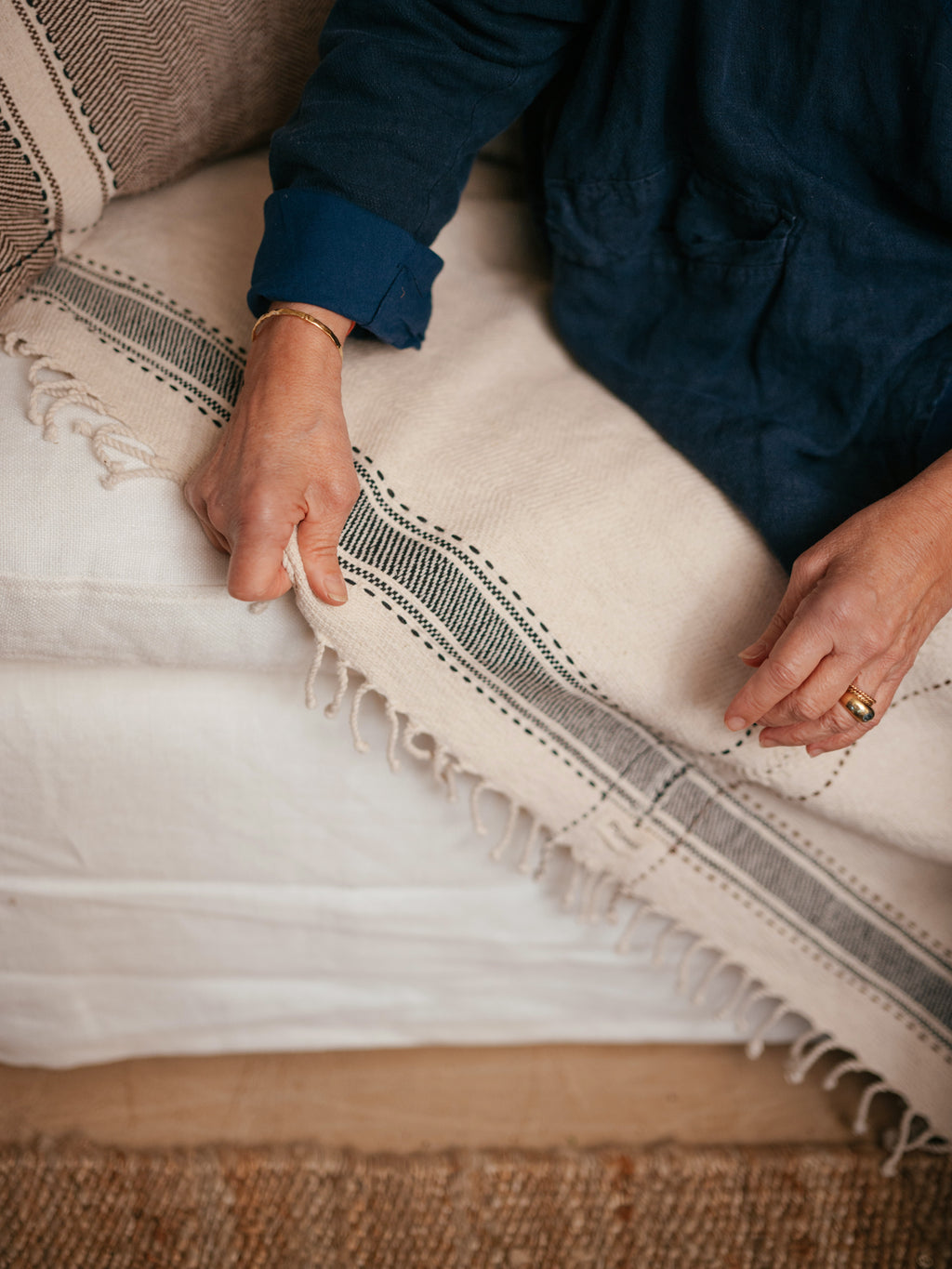 NOMAD - Kissen - Baumwolle - L 60 x W 40 cm - Braun