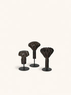 MORTIR - objeto decorativo - madera reciclada - H 18/22/30 cm - marrón oscuro
