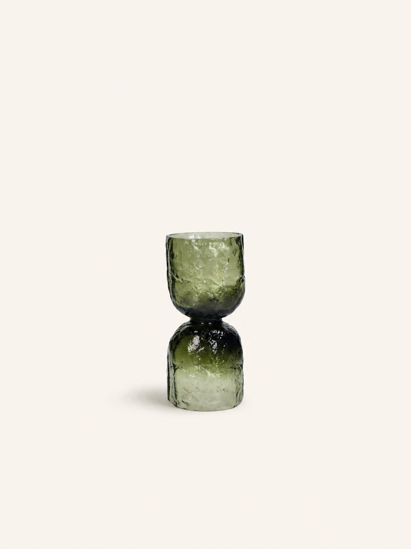 DIABOLO - vaso / portacandele - vetro - DIA 9 x H 18 cm - verde