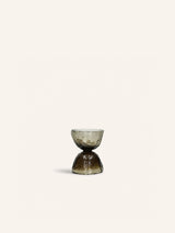 Zwart – DIABOLO - Vase / Windlicht - Glas - DIA 12 x H 15 cm - Rauch