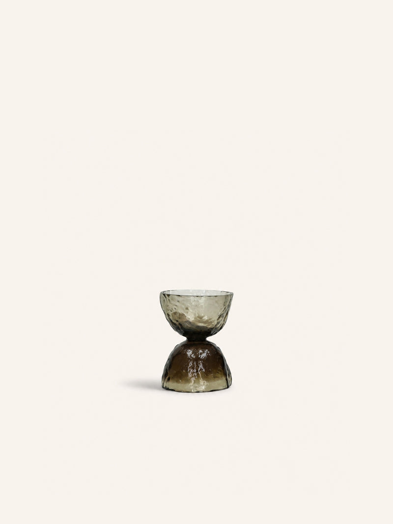 DIABOLO - Vase / Windlicht - Glas - DIA 12 x H 15 cm - Rauch