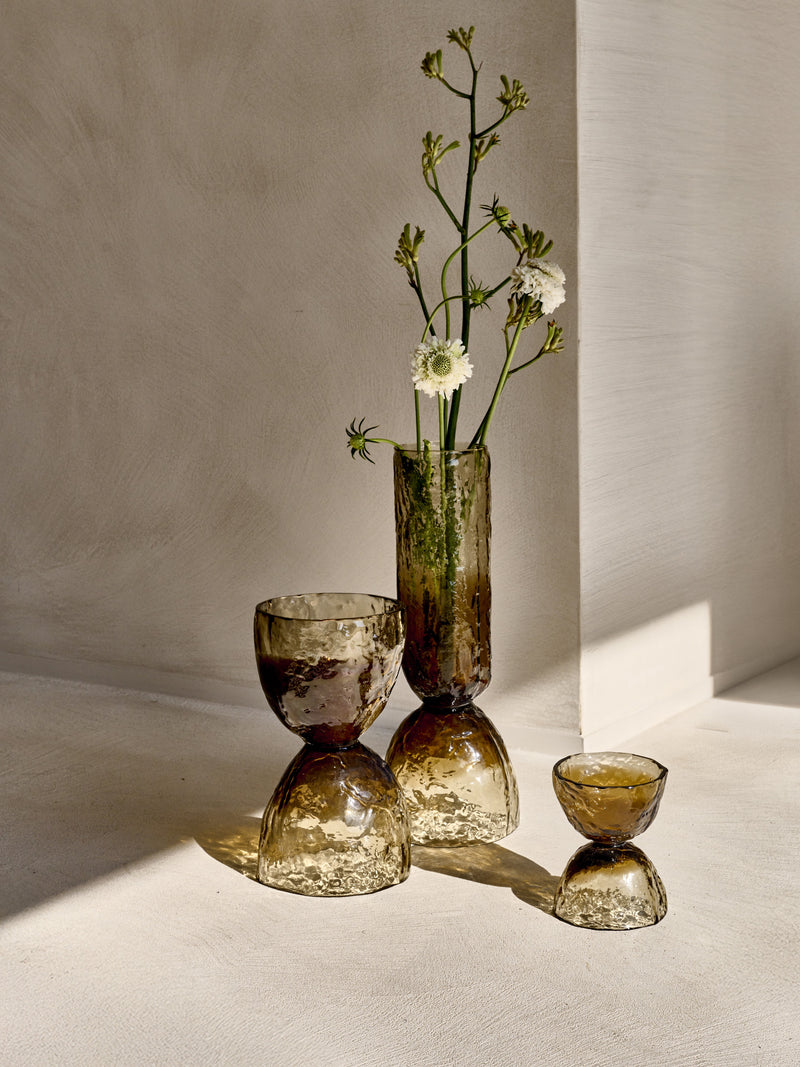 DIABOLO - Vase / Windlicht - Glas - DIA 12 x H 15 cm - Rauch