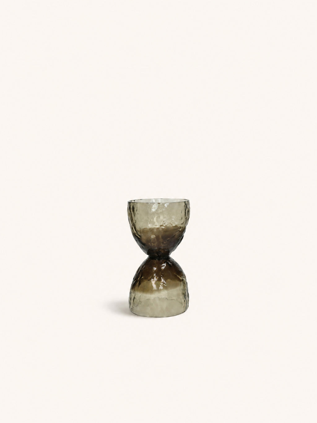 DIABOLO - vase / photophore - verre - DIA 16,5 x H 29 cm - fumé