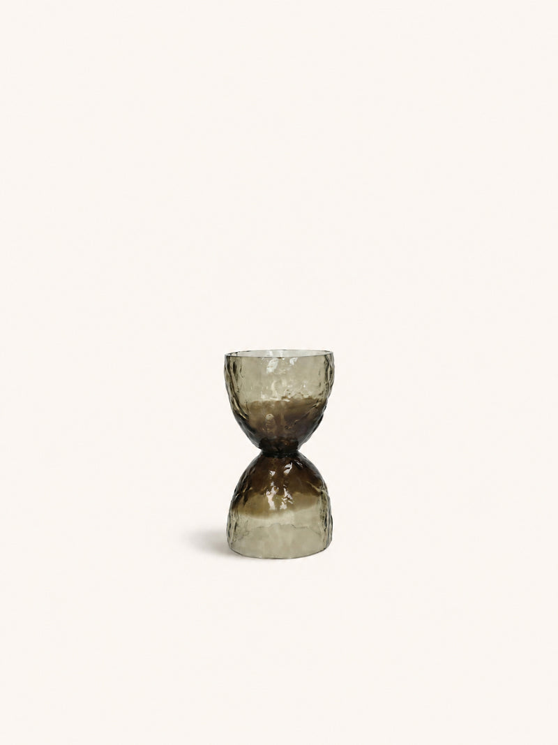 DIABOLO - Vase / Windlicht - Glas - DIA 16,5 x H 29 cm - Rauch