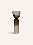 DIABOLO - vase / candle holder - glass - DIA 16,5 x H 44 cm - smoke