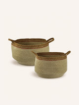 Mix – PORT LOUIS - set/2 baskets - seagrass - DIA 50/56 x H 30/34 cm - mix of colours