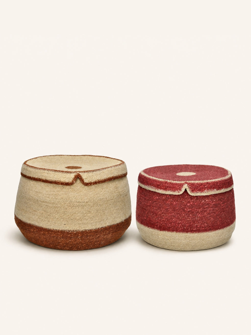 PORT LOUIS - set/2 baskets - seagrass - DIA 24/32 x H 19/25 cm - mix of colors