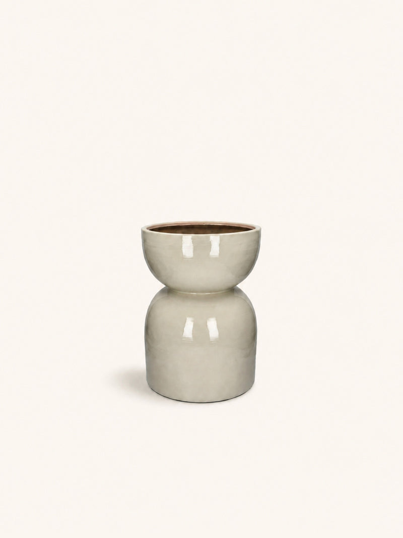 MIMEA - pot - aluminum - DIA 32 x H 43 cm - ivory