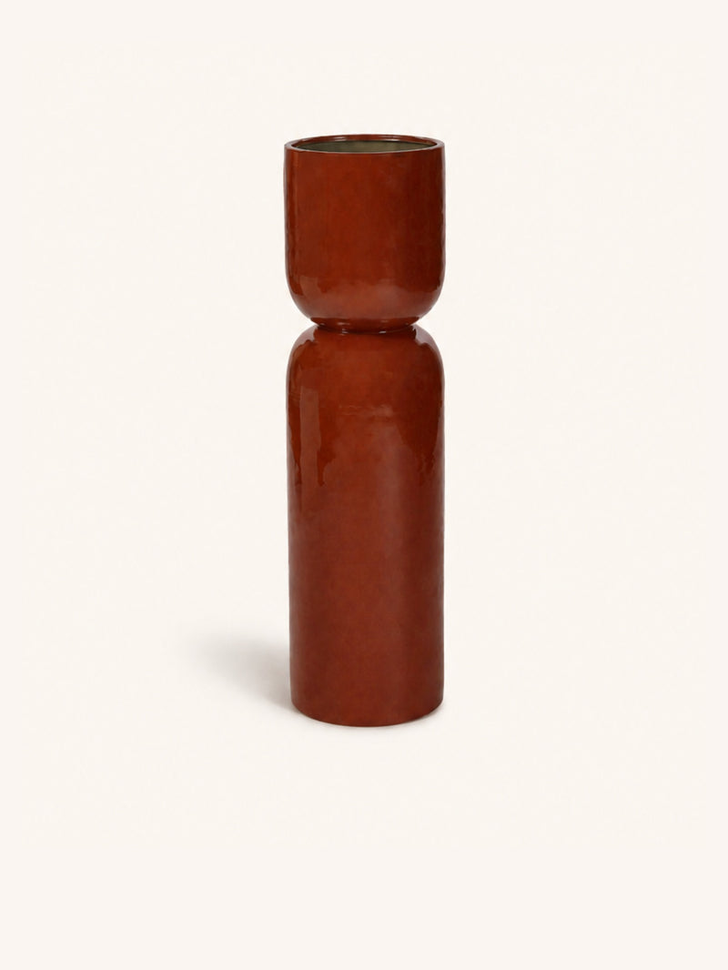 MIMEA - pot - aluminum - DIA 30 x H 90 cm - rust