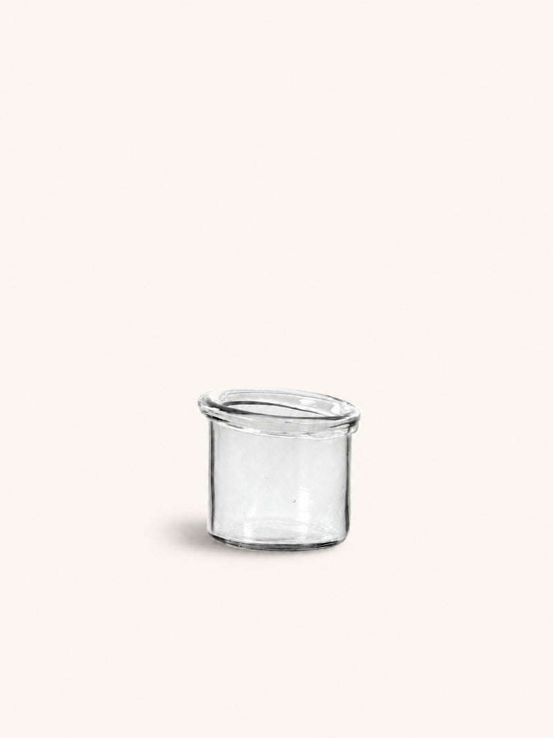 CLARA - vase / candle holder - glass - DIA 11 x H 9,5 cm - transparent