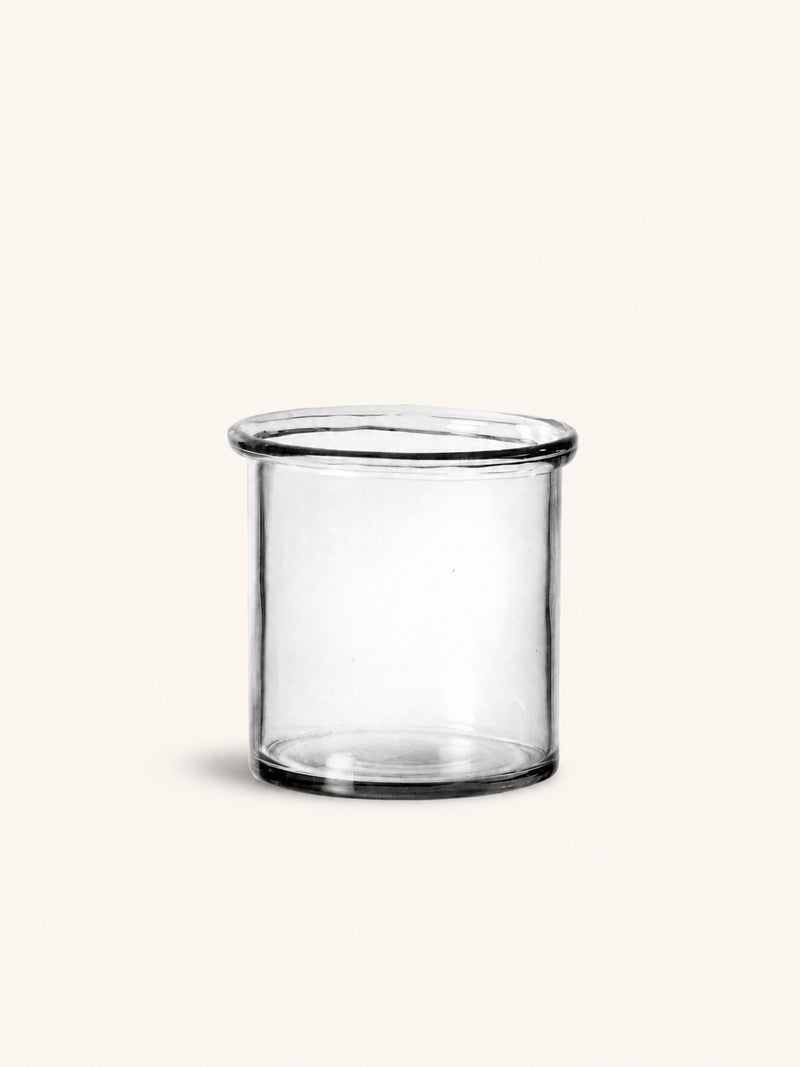 CLARA - vase / candle holder - glass - DIA 17,5 x H 18,5 cm - transparent