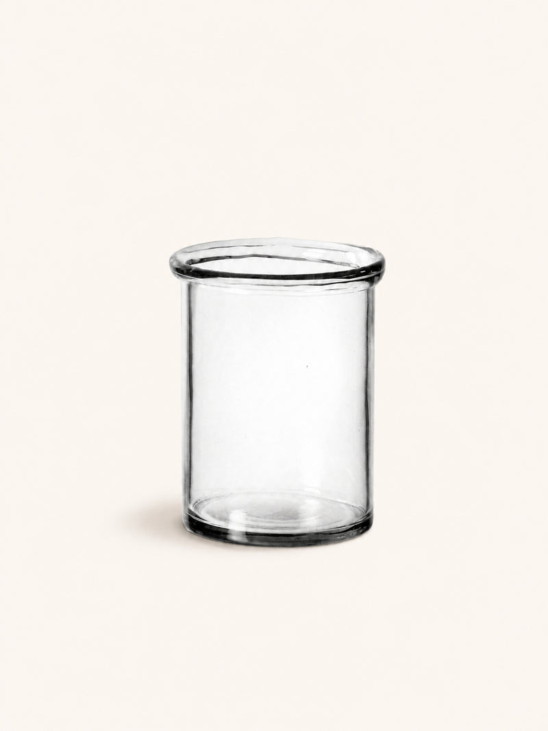 CLARA - vase / candle holder - glass - DIA 17 x H 23 cm - transparent