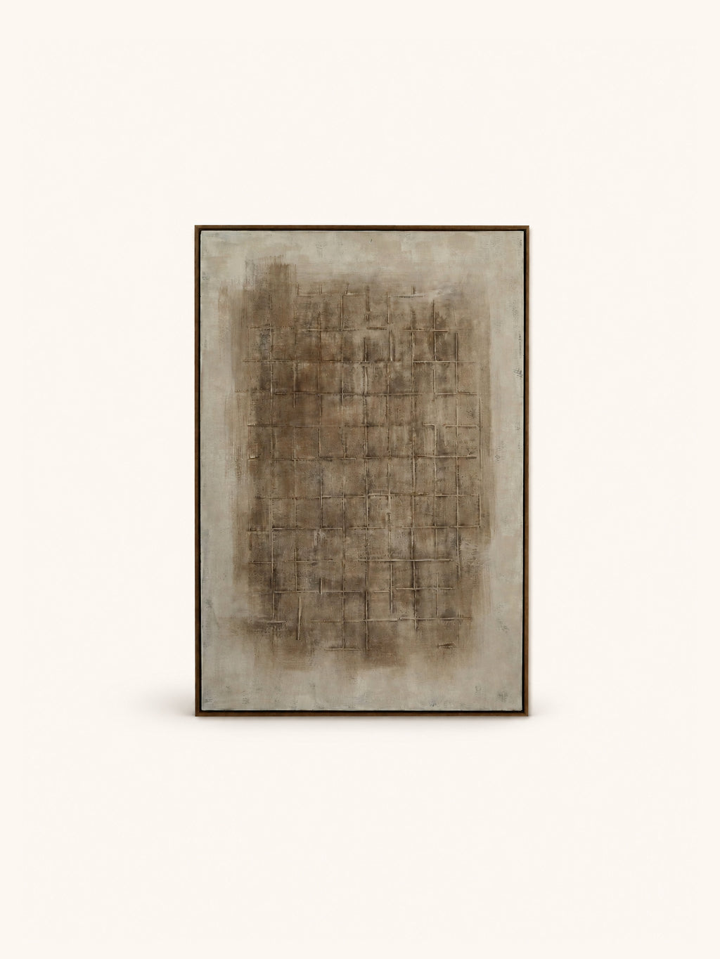 LABYRINTH - décoration murale - toile - L 123 x W 4 x H 83 cm - beige