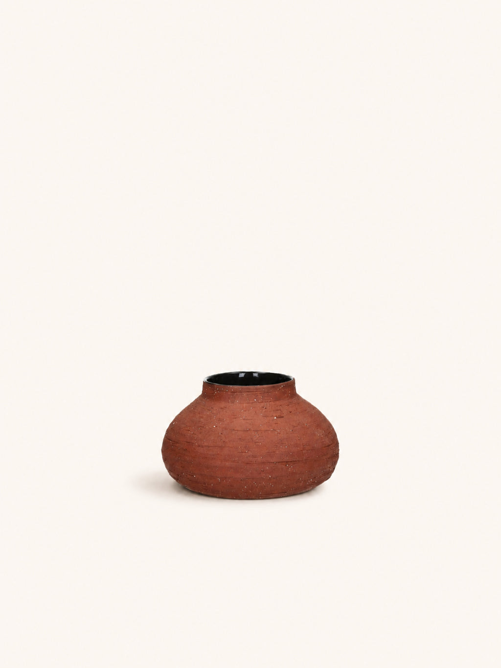 BATU - vase - terracotta - DIA 21 x H 11,5 cm - brown