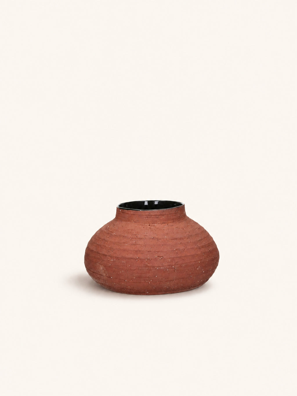 BATU - vase - terracotta - DIA 27 x H 15,5 cm - brown