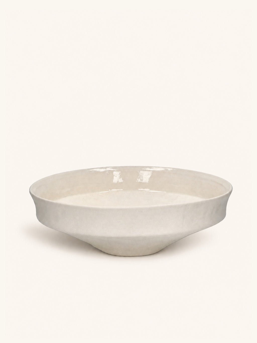 TIERNO - saladier - porcelaine - DIA 27 x H 8,2 cm - blanc cassé