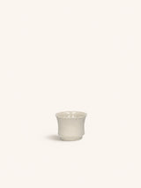 Wit – TIERNO - bougeoir chauffe-plat - porcelaine - DIA 7,5 x H 6 cm - blanc cassé