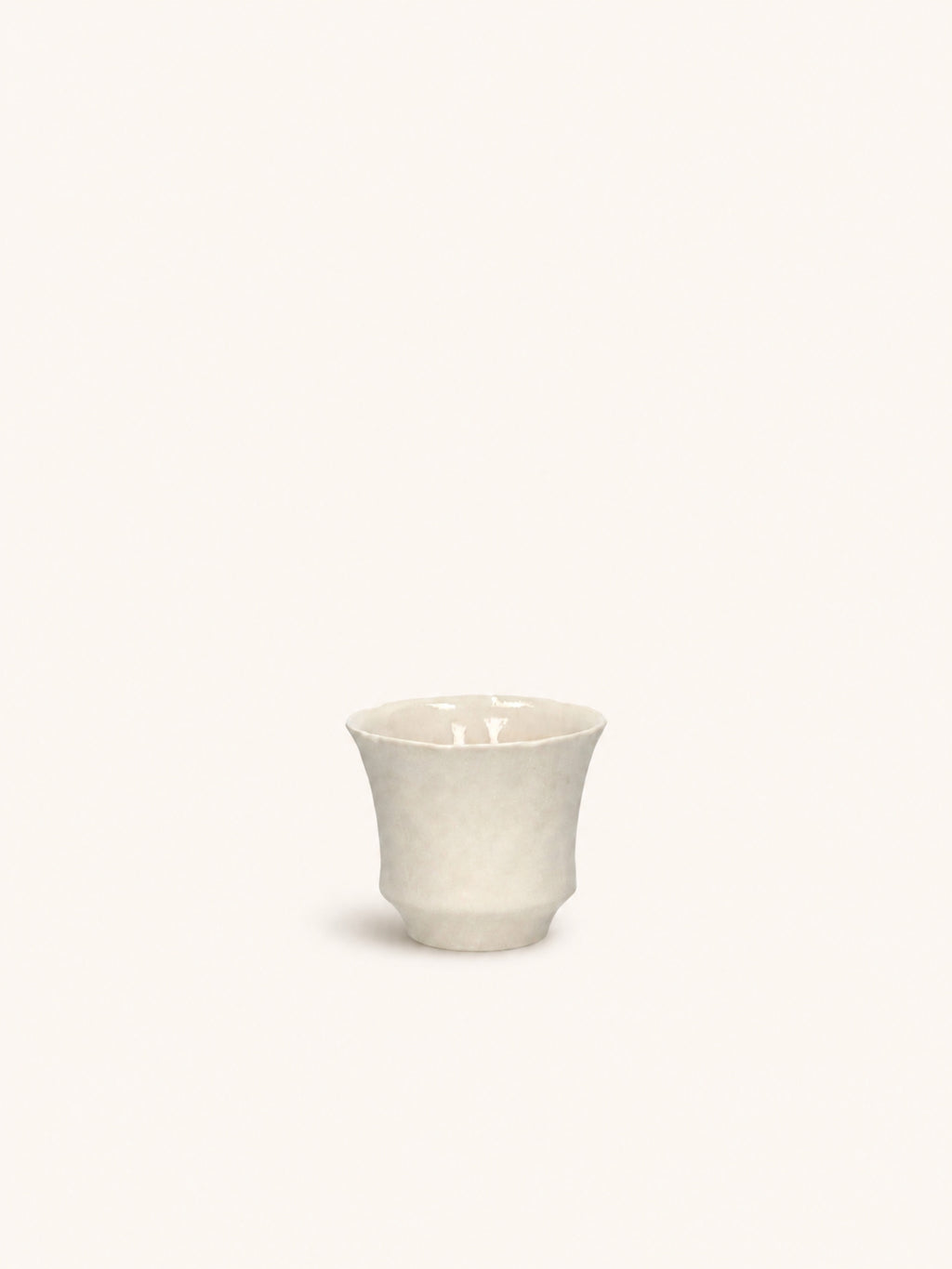 TIERNO - tealight holder - porcelain - DIA 9,5 x H 8,3 cm - off-white