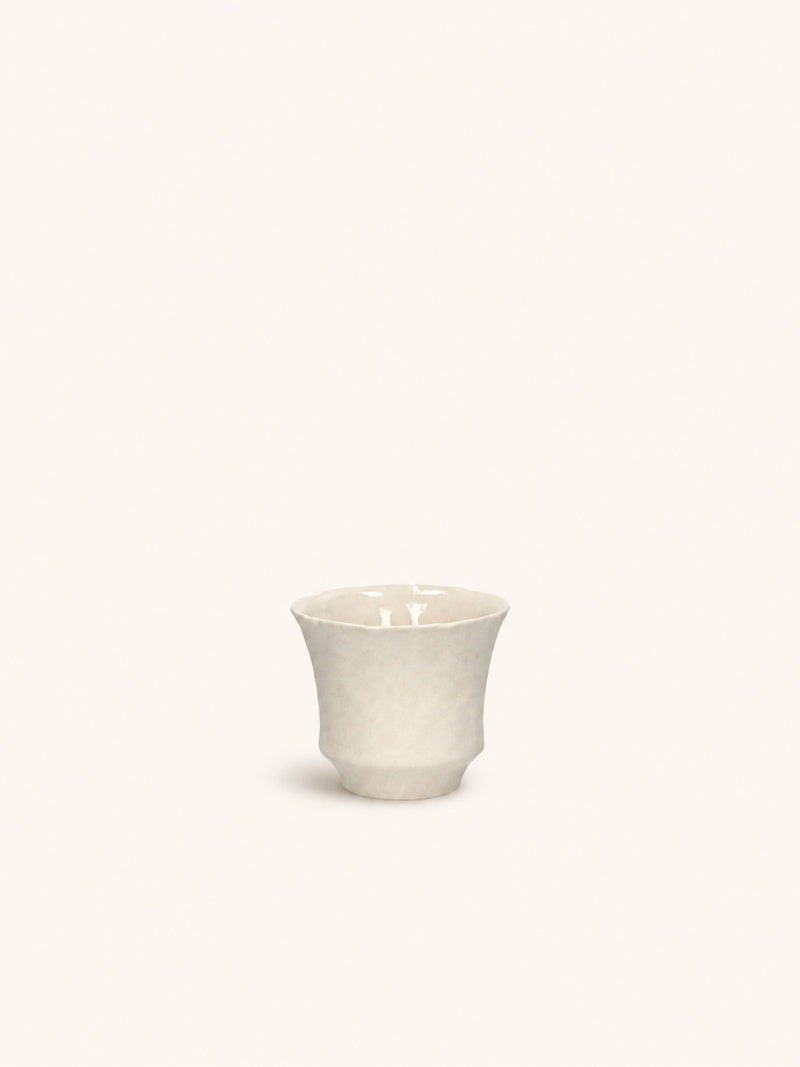 TIERNO - tealight holder - porcelain - DIA 9,5 x H 8,3 cm - off-white