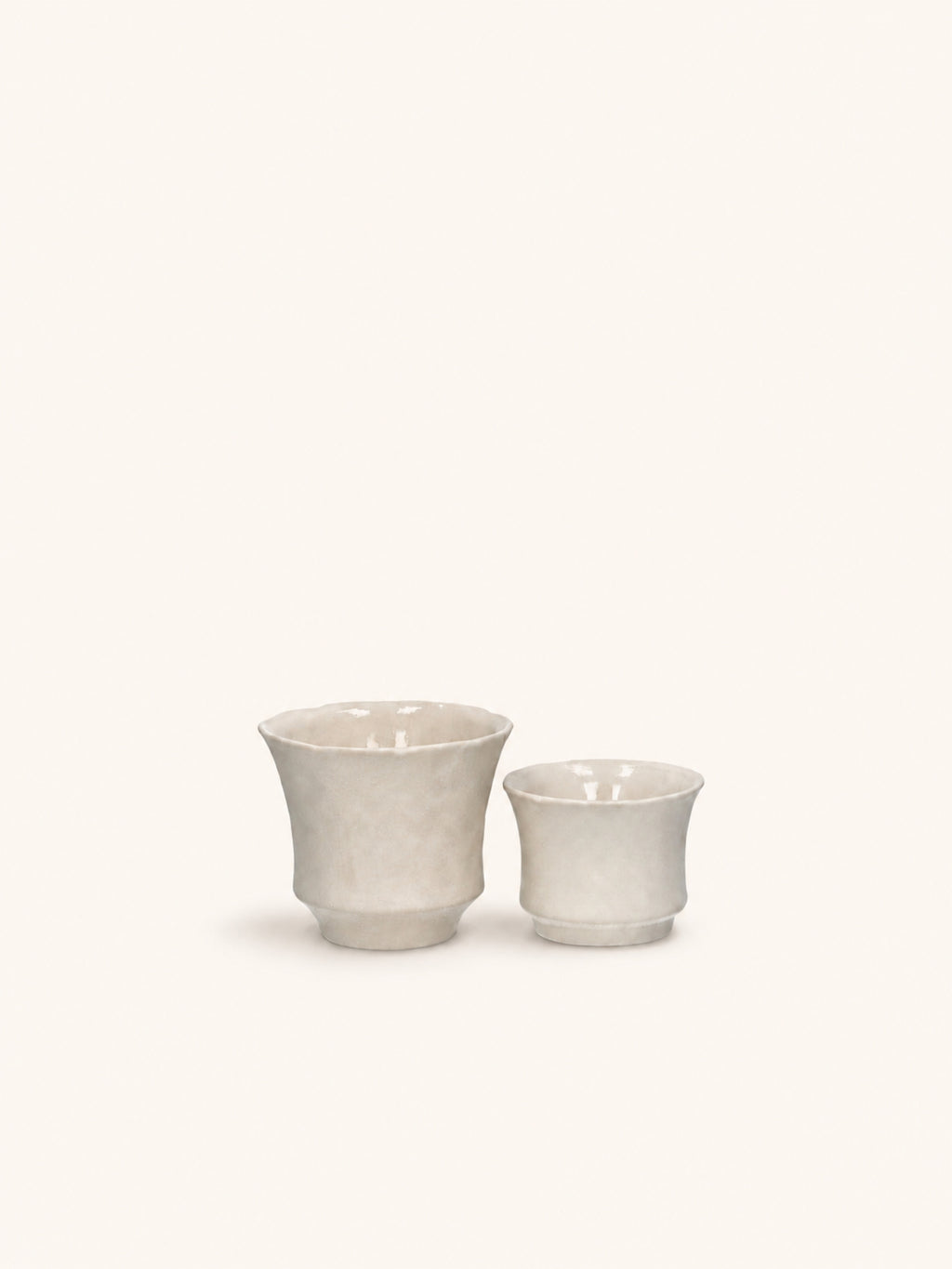 TIERNO - tealight holder - porcelain - DIA 9,5 x H 8,3 cm - off-white