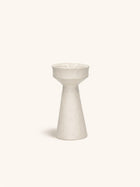 TIERNO - candelabro - porcelana - DIA 9,3 x H 17,3 cm - blanco roto