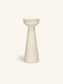 TIERNO - candle holder - porcelain - DIA9,4 x H 22 cm - off-white