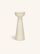 TIERNO - candle holder - porcelain - DIA9,4 x H 22 cm - off-white