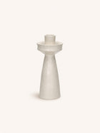 TIERNO - kandelaar - porselein - DIA 7,8 x H 18,2 cm - gebroken wit