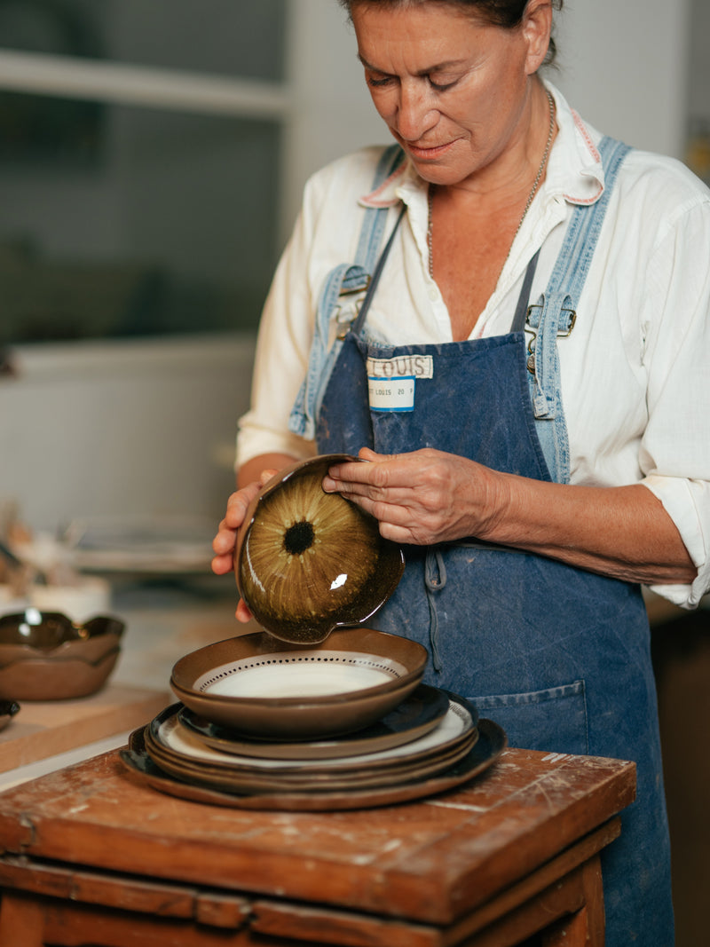 CYCLE - pasta bowl - stoneware - DIA 21 x H 5,5 cm - mix of colors