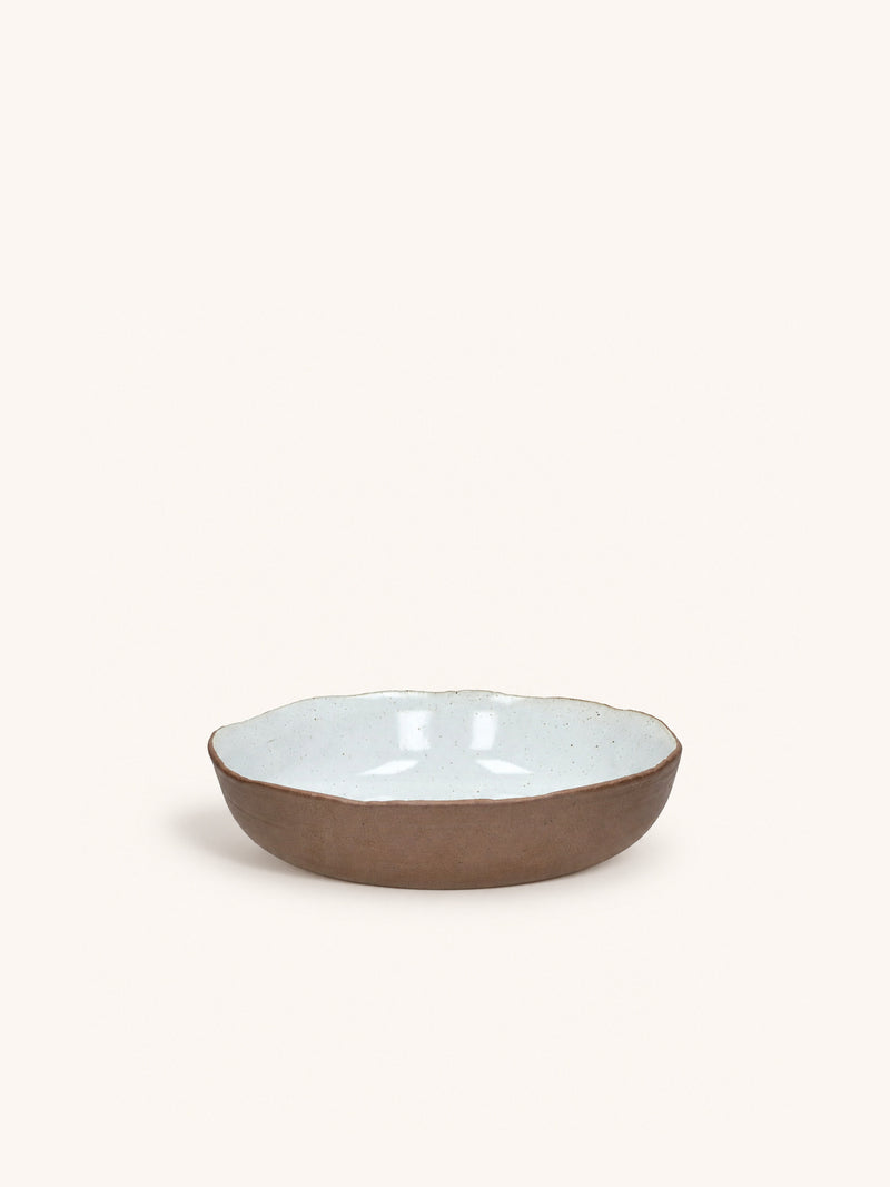IGNI - deep plate - stoneware - DIA 20,5 x H 5 cm - off-white