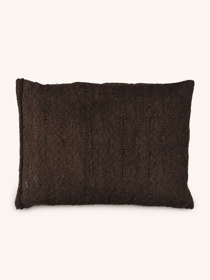 YARABA - kussen - bananengaren - L 70 x W 50 cm - donkerbruin