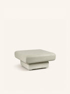 MAKURA - table basse - fibrociment - L 70 x W 70 x H 34 cm - blanc cassé