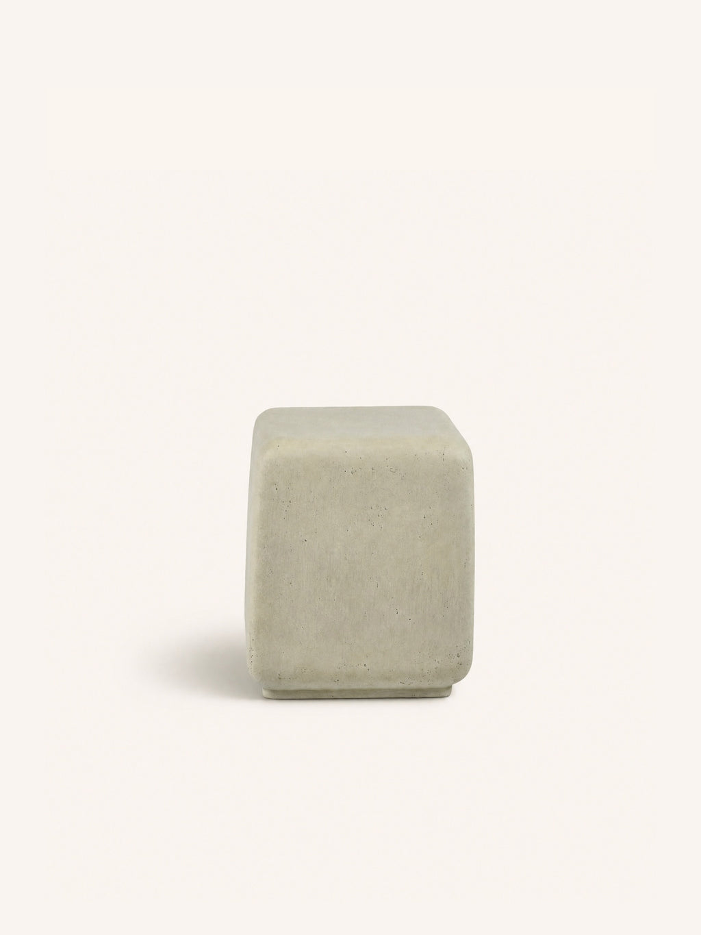 MAKURA - tabouret - fibrociment - L 40 x W 40 x H 47 cm - blanc cassé