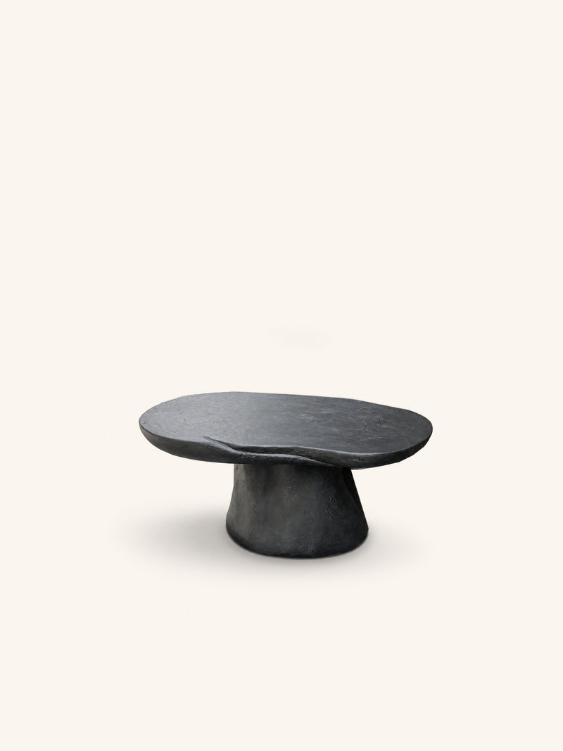 MYCELIA - coffee table - fiber cement - L 80 x W 55 x H 35 cm - charcoal