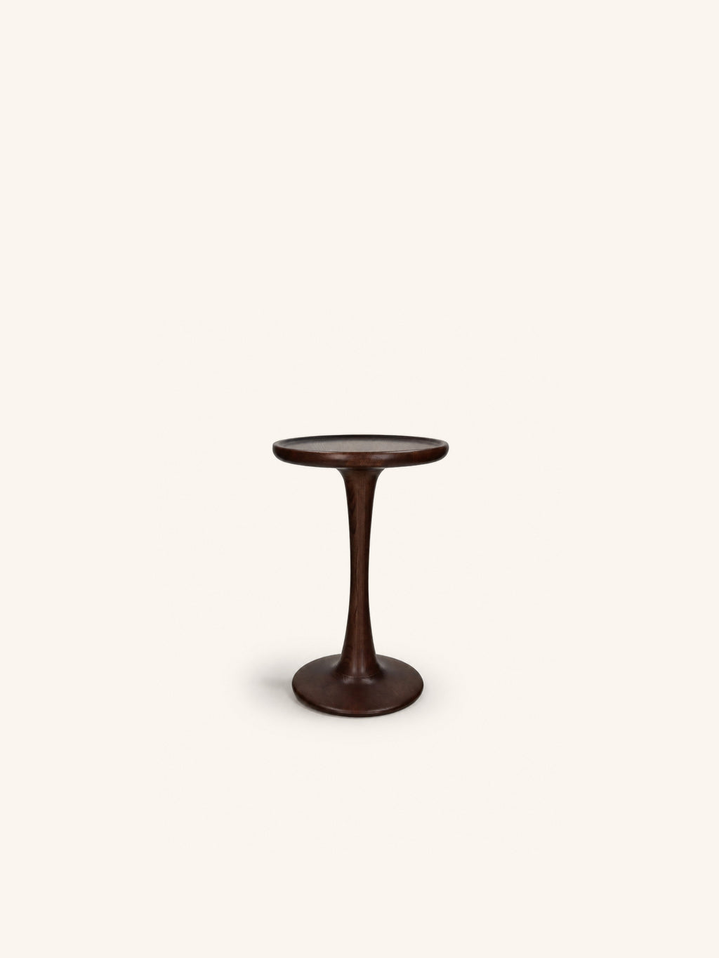 SERAPH - side table - ash wood - DIA 31 x H 42 cm - dark brown