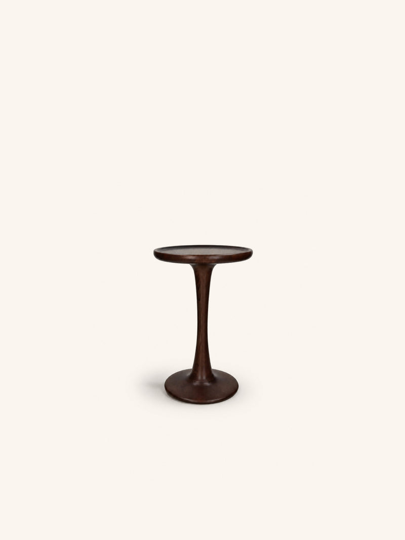 SERAPH - side table - ash wood - DIA 31 x H 42 cm - dark brown