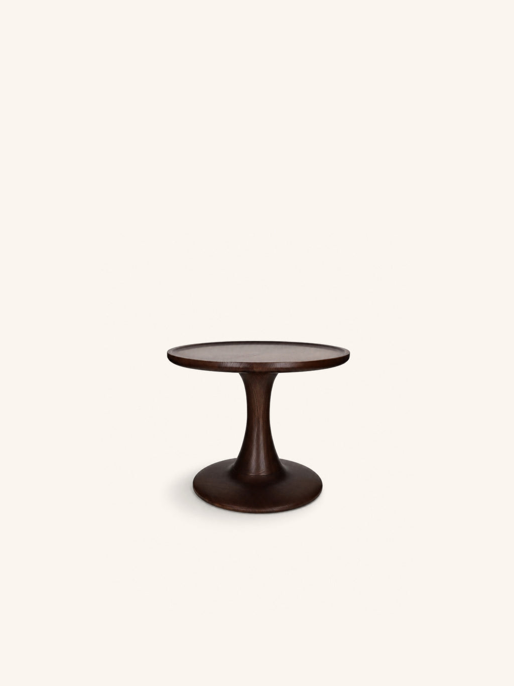 SERAPH - table basse - bois de frêne - DIA 46 x H 36 cm - brun foncé