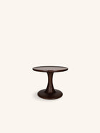 SERAPH - table basse - bois de frêne - DIA 46 x H 36 cm - brun foncé