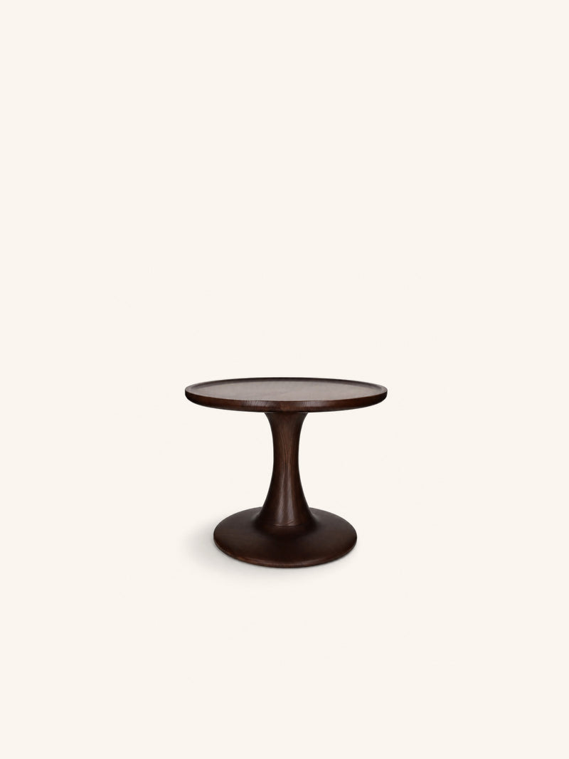 SERAPH - coffee table - ash wood - DIA 46 x H 36 cm - dark brown