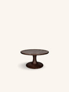 SERAPH - coffee table - ash wood - DIA 60 x H 30 cm - dark brown