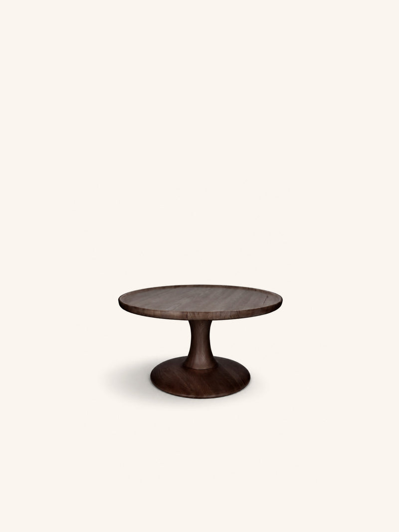SERAPH - coffee table - ash wood - DIA 60 x H 30 cm - dark brown
