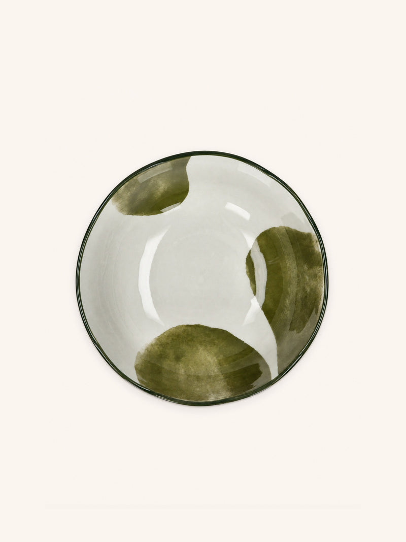 LABO - salad bowl - porcelain - DIA 24 x H 11,5 cm - green