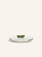 LABO - dessert plate - porcelain - DIA 20,3 x H 2 cm - green